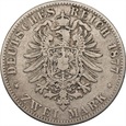 NIEMCY - Meklenburgia - Strelitz - 2 marki 1877