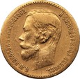 ROSJA: 5 rubli 1898  - Au 900, 4,15 g.
