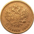ROSJA: 5 rubli 1898  - Au 900, 4,15 g.