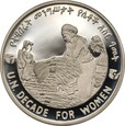 ETIOPIA - 20 birr 1984 - Dekada Kobiet - Ag 925, 23,33 g.