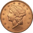 USA: 20 dolarów 1900 - Liberty Head - Au 900, 33,42 g.