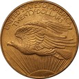 USA: 20 dolarów 1908 r.  Au 900, 33,42 g. Saint Gaudens. 