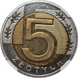DESTRUKT - 5 złotych 2016 - rozlany rdzeń - NGC MS 64