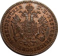 AUSTRIA: 1 krajcar 1881 r. UNC-