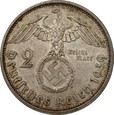 NIEMCY - 2 marki  1939 (A) - HINDENBURG - Ag 625, 7,97 g.