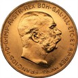 AUSTRIA: 100 koron 1915 -  złoto 900, 33,88 g.