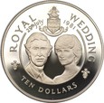 KAJMANY: 10 dolarów 1981 - Królewski ślub