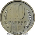 ROSJA / ZSSR: 10 kopiejek 1967 rok. UNC