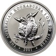 AUSTRALIA: 1 dolar 2001 - Kookaburra - Uncja czystego srebra