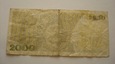 Banknot 2000 zł 1982 błąd druku