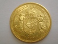 Moneta Węgry 10 koron 1893 złoto