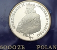 5000 zł Jagiełło półpostać 1989