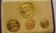 Wielka Brytania kpl monet 1937 Proof Specimen Coins złoto +pudełko