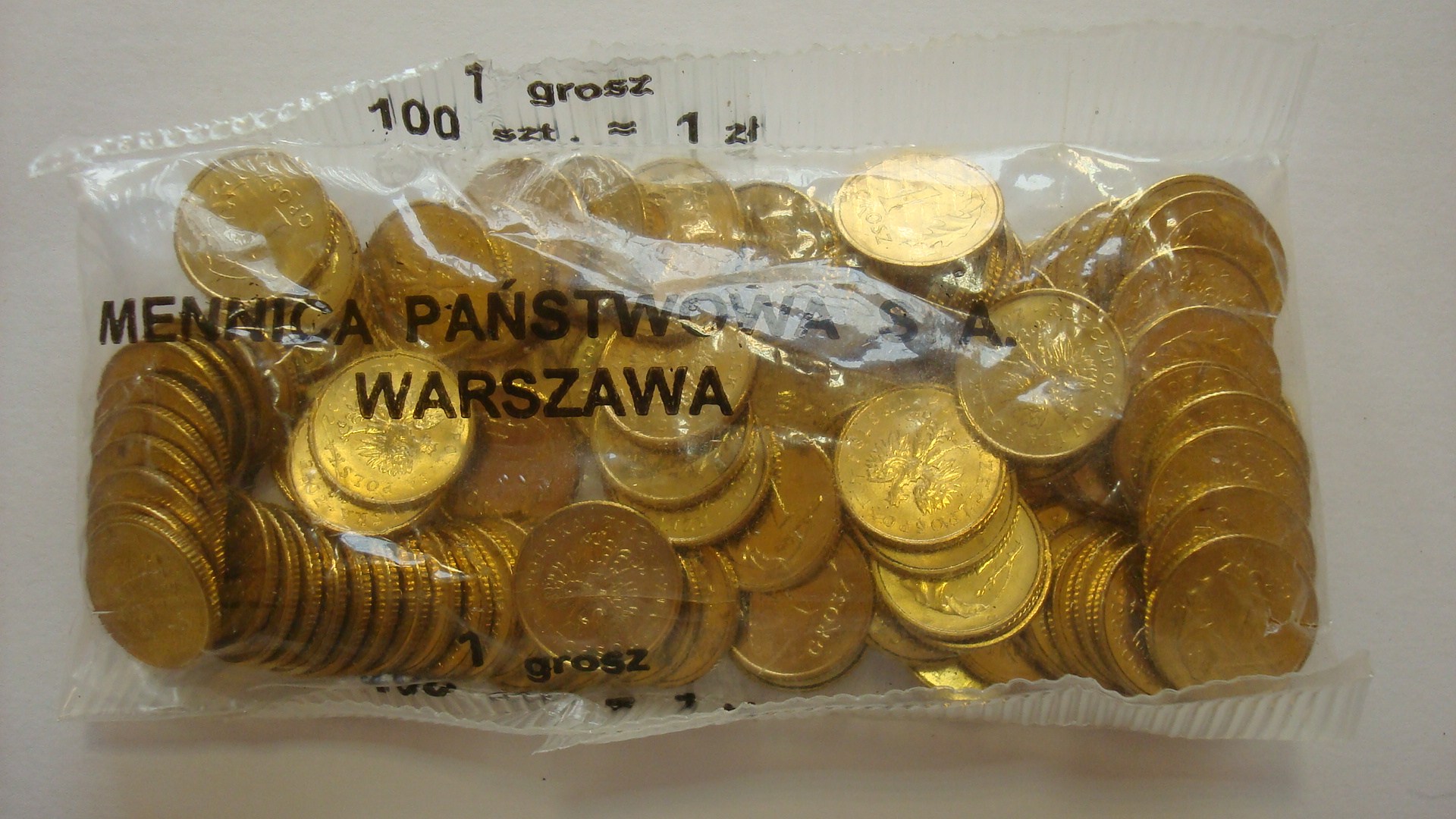1 grosz 2002  - WOREK BANKOWY