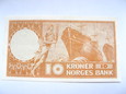 Banknot 10 koron Norwegia 1961 UNC