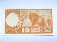 Banknot 10 koron Norwegia 1960 UNC
