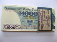 Paczka banknotów 1000 złotych 1982 seria KN