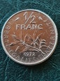 Francja 1/2 Franka 1972 r stan 2   K8