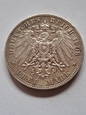 Niemcy 3 Marki Friedrich  Saksonia 1908 r stan 2    K/Z6