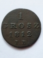 Księstwo Warszawskie 1 Grosz 1812 r stan 2-    K/8