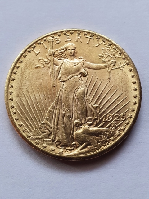 USA 20 Dolarów Podwójny Orzeł 1925 r  stan 1-     B/K