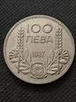Bułgaria 100 Lewa Borys III 1937 r stan 2    K/Z4
