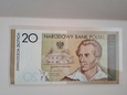 Banknot 20 zł Juliusz Słowacki 2009 r niższy numer stan UNC