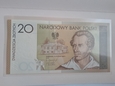 Banknot 20 zł Juliusz Słowacki 2009 r  stan UNC