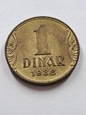 Jugosławia 1 Dinar 1938 r stan 3      K/12