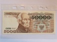 Banknot 50000 zł Stanisław Staszic 1989 r seria AC stan UNC
