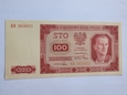 Banknot 100 zł 1948 r seria KR stan 1