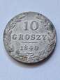 Królestwo Kongresowe 10 groszy Mikołaj I 1840 r stan 2+   B/K