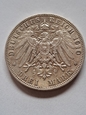 Niemcy 3 Marki Friedrich  Saksonia 1910 r stan 2    K/Z6