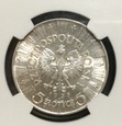 II RP, 5 złotych 1938 , NGC ms 63