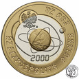 200 złotych 2000 Rok 2000 Au/Ag st.L
