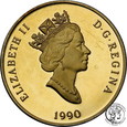 Kanada Elżbieta II 100 dolarów 1990 Dzieci 1/4 uncji złota st. L-