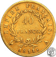 Francja 40 franków 1811 A Napoleon I st.3
