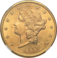USA 20 dolarów 1898 S San Francisco NGC MS61