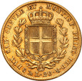 Włochy Sardynia 20 Lirów 1849 (kotwica) st.2
