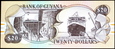 GUJANA 20 Dolarów 1996 rok stan bankowy UNC