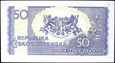 CZECHOSŁOWACJA 50 Koron z 1945 roku stan bankowy UNC