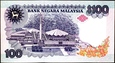 MALEZJA 100 Ringgit z 1989 roku stan bankowy UNC