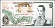KOLUMBIA 5 Pesos z 1980 roku stan bankowy UNC