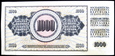 JUGOSŁAWIA 1000 Dinarów 1974 rok stan bankowy UNC