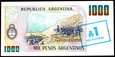 ARGENTYNA 1000 Pesos 1985 rok stan bankowy UNC denominacja 1 Austral