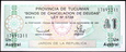 ARGENTYNA 1 Austral 1991 rok stan bankowy UNC prowincja Tucuman