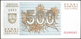 LITWA 500 Talonu z 1993 roku stan bankowy UNC