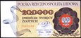200000 ZŁOTYCH 1989 ROK SERIA L WARSZAWA STAN PIERWSZY BANKOWY UNC
