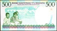 RWANDA 500 Franków z 1998 roku stan bankowy UNC