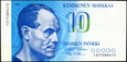 FINLANDIA 10 Marek z 1986 roku stan bankowy UNC
